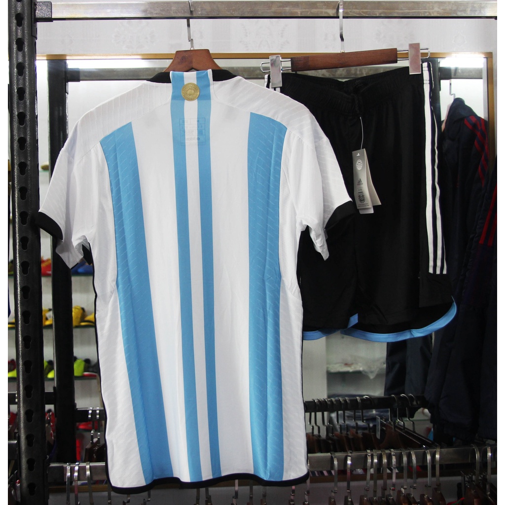 Bộ quần áo bóng đá Đt Argentina mùa WC 22/23 - Bản Player hàng Thái - Argentina Trắng Xanh sân nhà