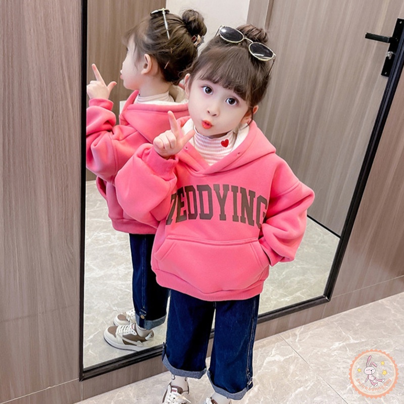 Áo Hoodie Tay Dài Phong Cách Hàn Quốc Dễ Thương Dành Cho Bé Trai Gái