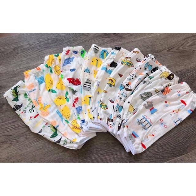 Quần dài chục cotton giấy cho bé trai và bé gái từ sơ sinh đến 15kg - N7KIDS