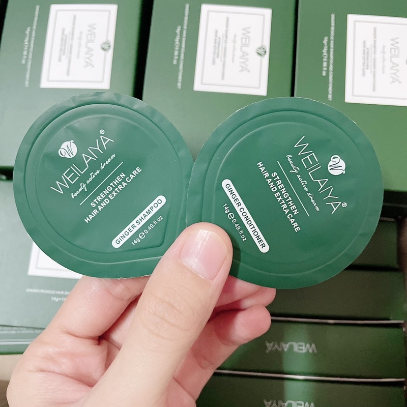 Bộ Gội Xả Gừng Weilaiya Mini Mẫu Mới 14g