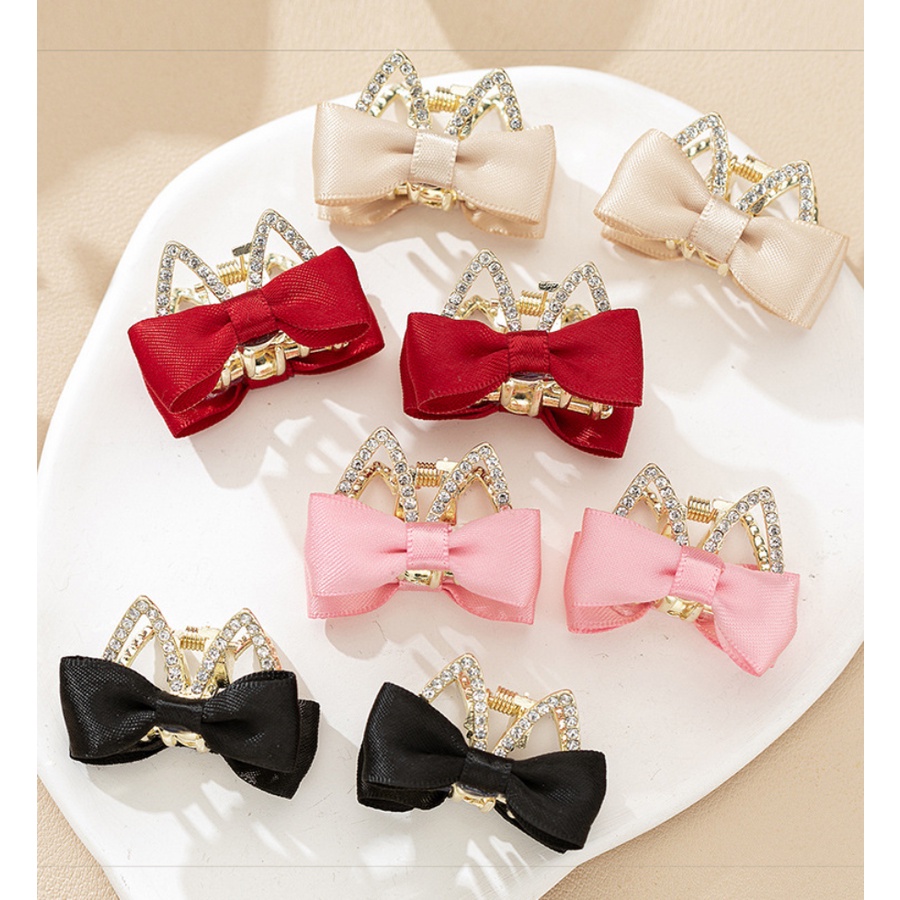 Kẹp Tóc Hình Nơ Đính Đá Dễ Thương Cho Bé Gái