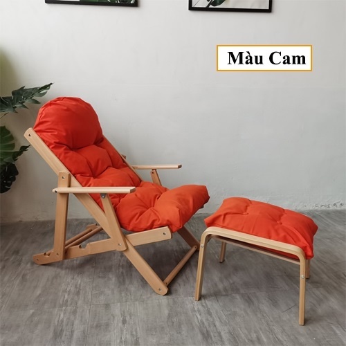 (HÀNG MỚI VỀ) Ghế Lười, Ghế Thư Giãn Ban Công PELO Thiết Kế Hiện Đại Tặng Kèm Đôn, Chất Liệu Gỗ Bạch Dương Cao Cấp | BigBuy360 - bigbuy360.vn