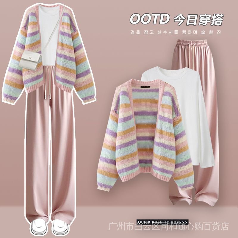 Áo Khoác Cardigan Dệt Kim Dáng Rộng Phong Cách Thời Trang Mùa Thu Mới 2022 Cho Nữ Có Size Lớn