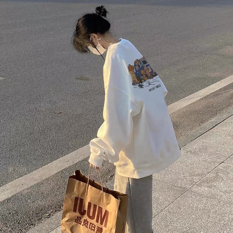 Áo Nỉ Sweater GấuOto 🌸Áo sweater Nữ Nỉ Ngoại Form Rộng Ulzzang🌸