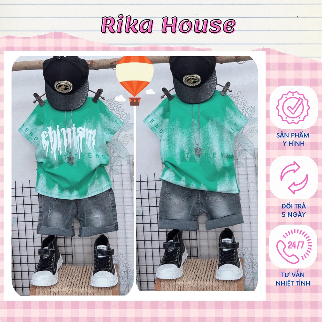 Đồ bộ bé trai, bộ jean loang It Trend sành điệu cho bé từ 10 đến 60kg