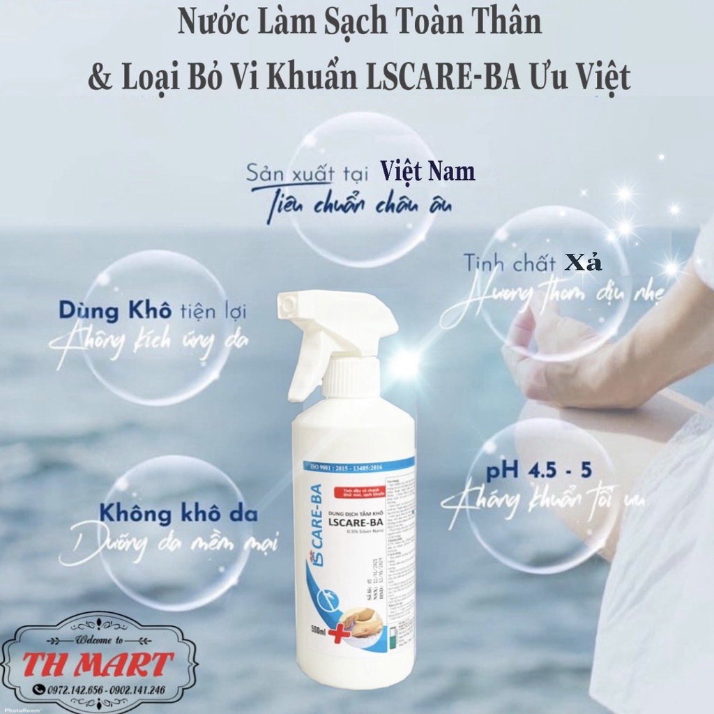 Dung Dịch Tắm Khô Gội Khô Lscare – Ba Chai 500ml