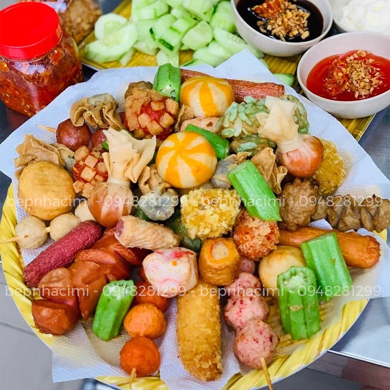 Cá Viên Chiên Mix Đủ Vị - Xiên Que Ăn Vặt, Thả Lẩu - Bếp Nhà CIMI