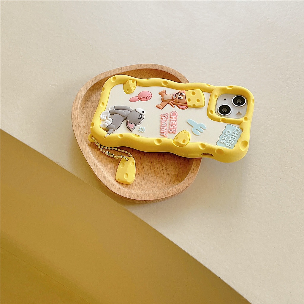 Ốp Điện Thoại Silicon Mềm Hình Mèo Và Chuột Cho iphone 15 pro max 14 pro max 13 pro max 12 pro max