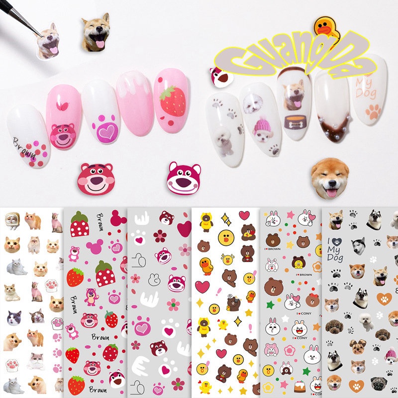 Hình Dán Móng Tay Hoạt Hình Siêu Dễ Thương Cho Nữ