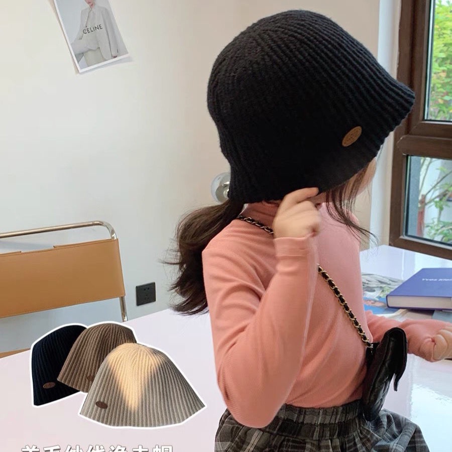 Mũ Bucket Len Phong Cách Hàn Quốc Xinh Xắn Cho Bé