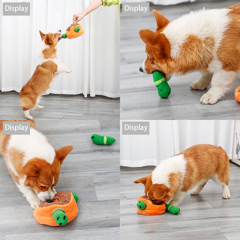 HamshMoc Đồ Chơi Nhai Gặm Tương Tác Bằng Vải Bông Mềm Mại Hình Tô Thức Ăn Cho Cún Cưng 9