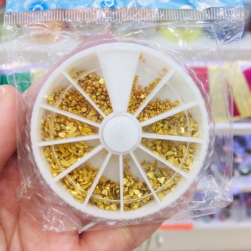 𝗖𝗛𝗔𝗥𝗠 𝗩𝗔̀𝗡𝗚 𝗚𝗢𝗟𝗗 𝟱 𝗠𝗔̂̃𝗨 gắn trang trí móng, #charm_đính_móng, phụ kiện trang trí móng giá rẻ