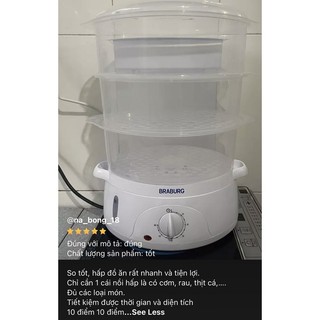 Nồi Hấp Điện 3 Tầng Braburg