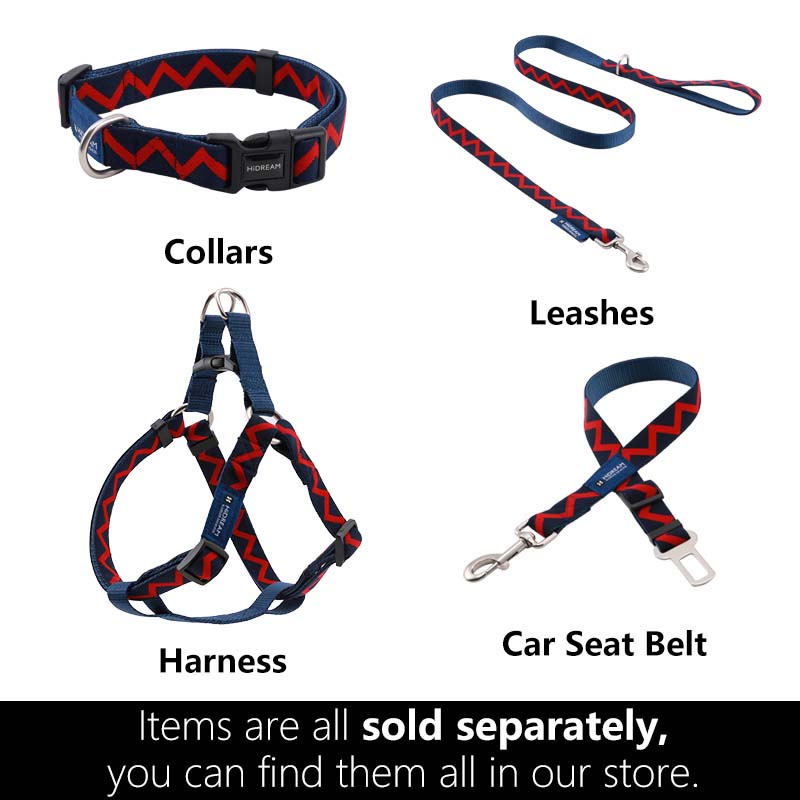 HamshMoc Dây Dắt Thú Cưng Đi Dạo Bằng Nylon Hai Lớp Họa Tiết Jacquard Và Móc Chống Rối Chịu Được Sức Nặng 2 Cái