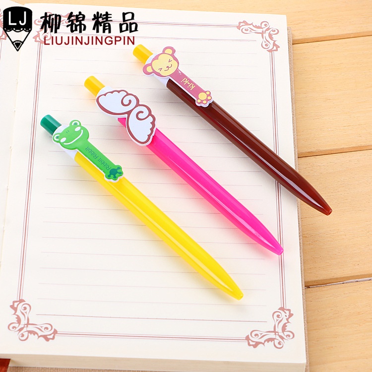 1 Bút Bi Hình Đôi Cánh Màu Cầu Vồng Dễ Thương