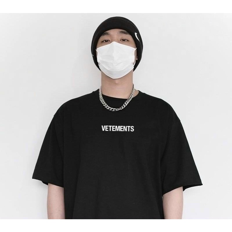 Vetements Áo Thun cotton Có logo Chữ Đơn Giản Cho Cặp Đôi