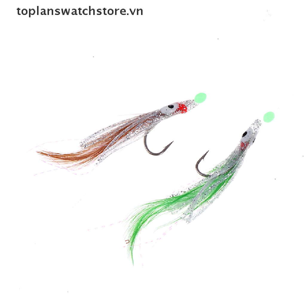 Mồi Câu Cá 5 Trong 1 Hình Bạch Tuộc Bằng Lông Vũ Phát Sáng Trong Đêm