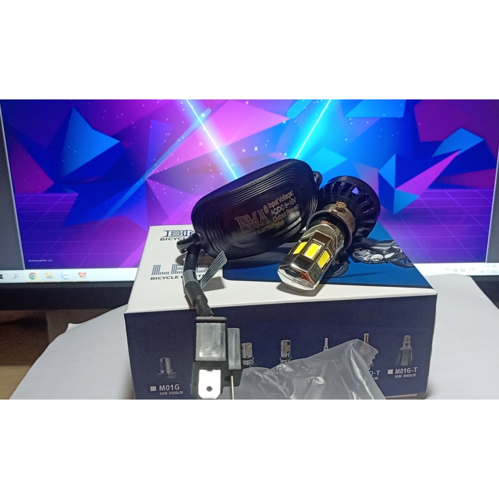 Đèn Pha Led Xe Máy 6 Tim BMA M02E 35w Siêu Sáng Tương Thích Với Nhiều Dòng Xe .Hàng Chính Hãng