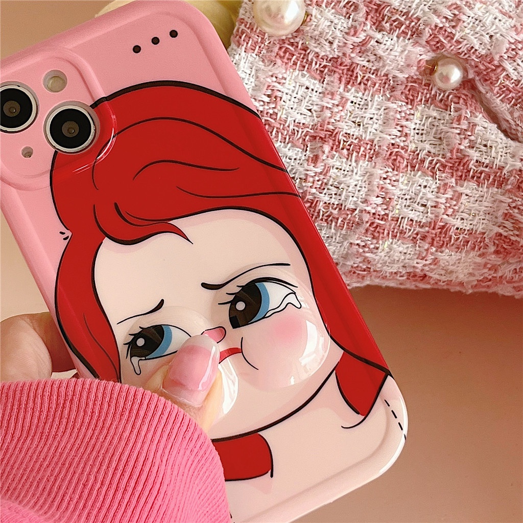 Ốp Điện Thoại TPU Mềm Hình Khuôn Mặt Hoạt Hình IMD Cho iphone 14 Pro Max 13 Pro Max 12 Pro Max