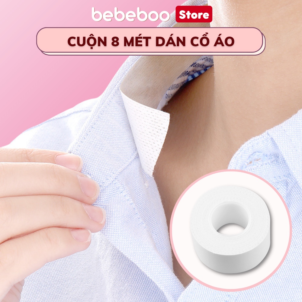 Cuộn 8 Mét Miếng Dán Cổ Áo Sơ Mi Chống Bẩn BEBEBOO Và Mồ Hôi Dán Mũ Bảo Hộ Tiện Dụng BEBE CHIC