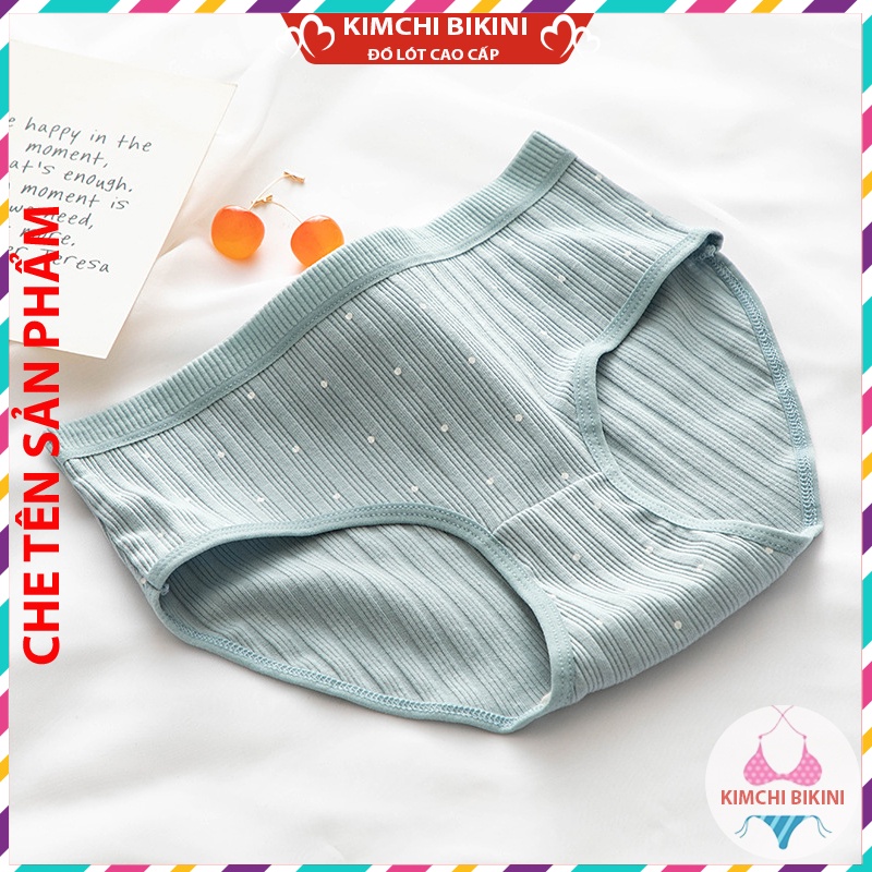 Set 10 quần lót nữ cotton cạp to vải mềm KIMCHIBIKINI Combo 10 quần nót nữ dễ thương chống viêm QL039