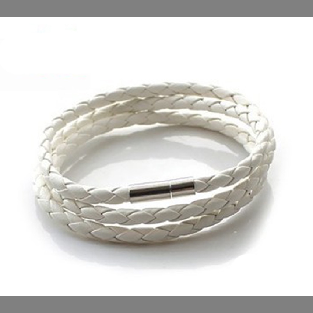 Vòng cổ Da Thật Phối Dây Xích Xoắn Không Gỉ Feshion