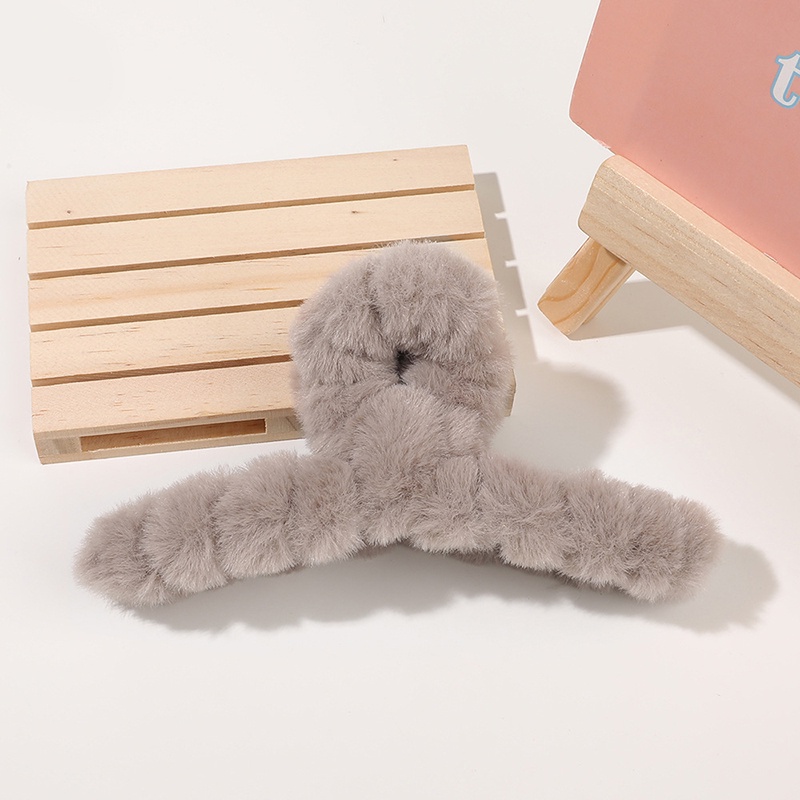 Kẹp Tóc Càng Cua Bằng Lông Nhung Kích Thước Lớn 14cm DIY