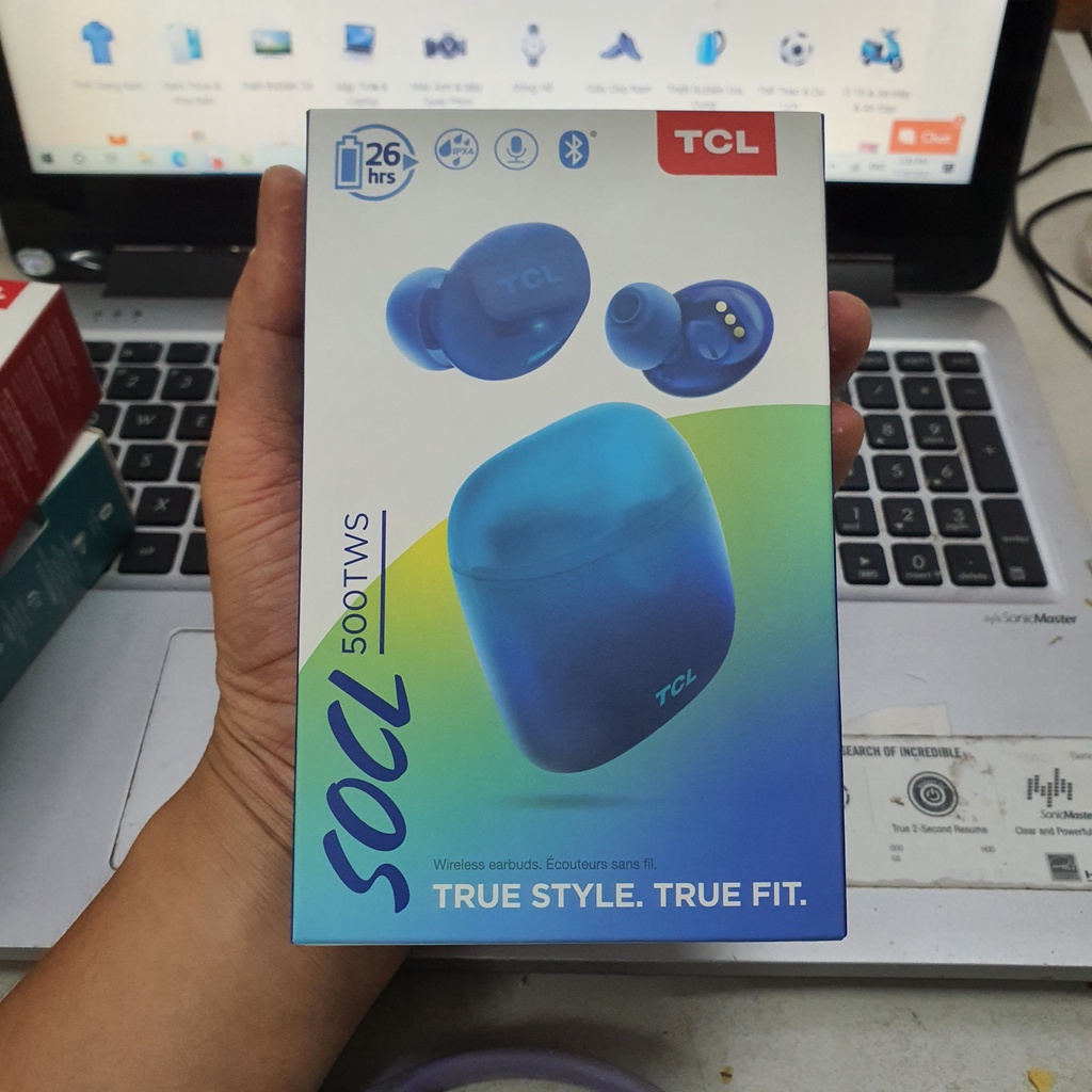 Tai Nghe Bluetooth TCL SOCL500TWS Chính Hãng, Hàng Xuất Mỹ, Kháng Nước, Bass To, Thiết Kế Trẻ Trung, Giá Rẻ