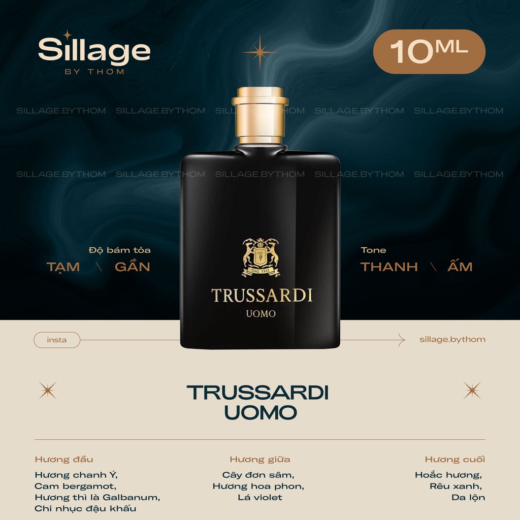 TRUSSARDI UOMO EDT | Mẫu thử nước hoa nam