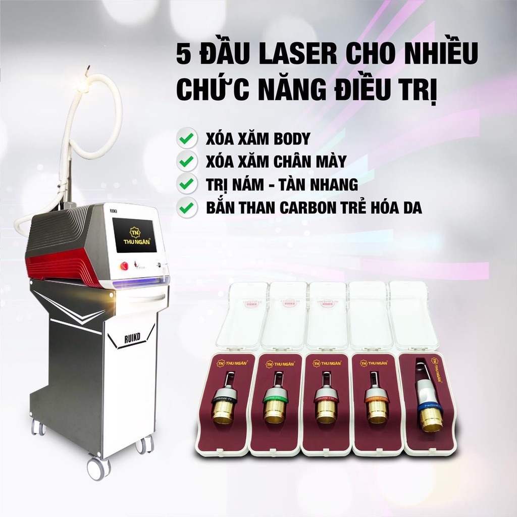 Máy Laser Ruikd xóa xăm, xóa nám, tàn nhang [ Bảo Hành 18 Tháng ]