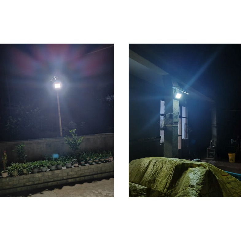 Đèn Led Năng Lượng Mặt Trời 300W có điều khiển Dây dài 5m