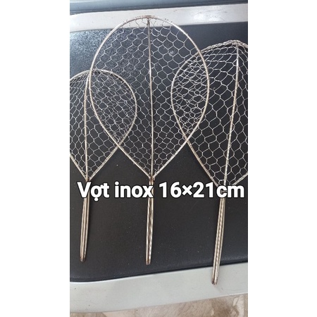 Combo 1 vợt cá inox và  1 cò bóp 2m