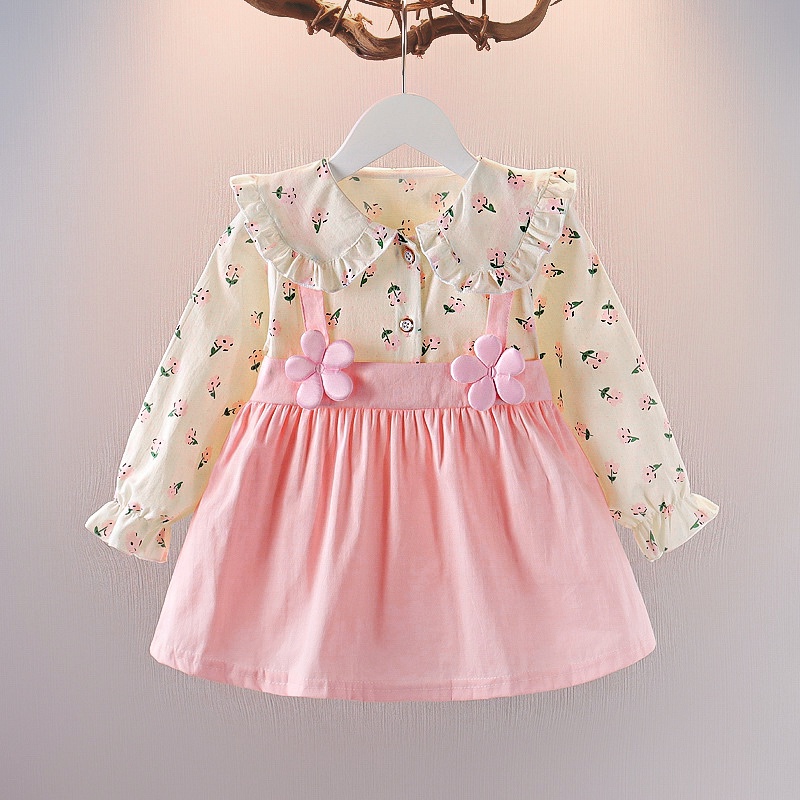 Đầm Tay Dài Thời Trang Năm Mới Xinh Xắn Dành Cho Bé Gái 0-4 Tuổi