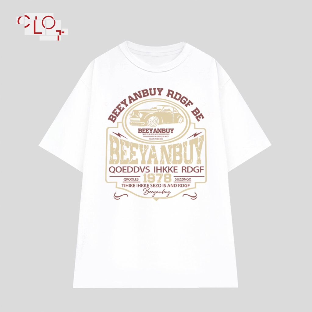 CLOT Áo thun tay lỡ nam nữ vintage áo phông nữ Nâu bigsize ulzzang unisex 100%cotton