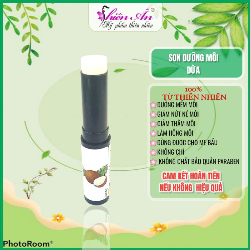 Son dưỡng môi dầu dừa(dùng được sau xăm môi)