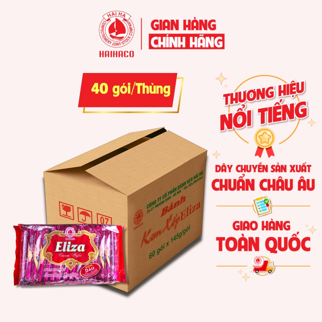 [THÙNG GIÁ SỈ] Bánh Kem Xốp Hương Khoai Môn Eliza Túi 145g (40 Túi/ Thùng)