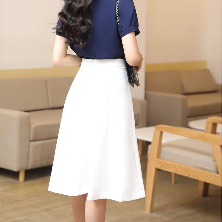 Chân váy xoè vitage phong cách sang chảnh - Thời trang công sở nữ VannhShop CV0036