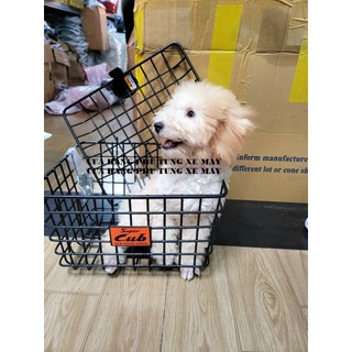 Rổ trước xe Cub có nắp đậy