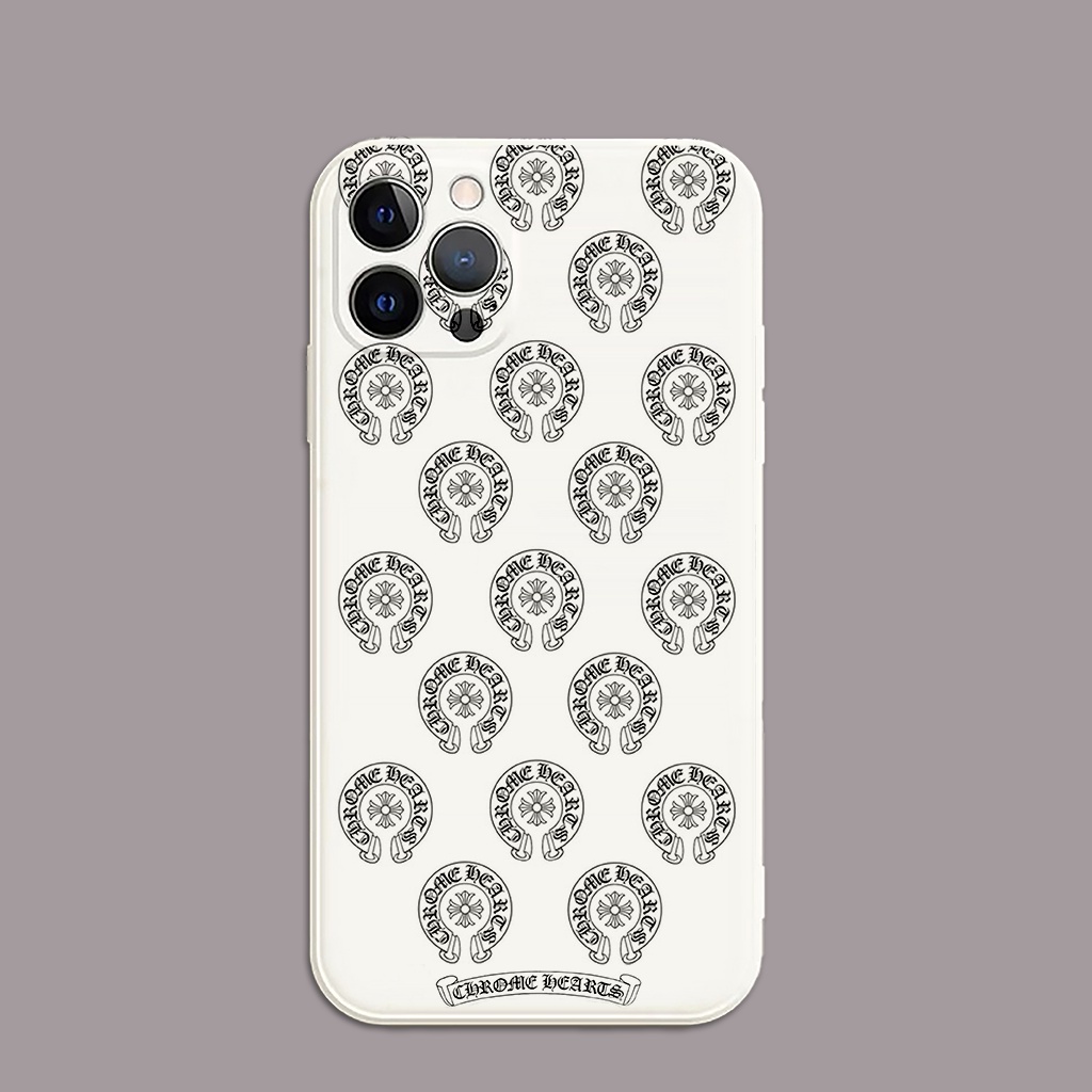 Ốp lưng điện thoại iPhone Ch.rome heart cạnh vuông silicon dẻo bảo vệ cam ip 6/6s/7/8/X/XS/XR/11/12/13/14 Pro Plus Max