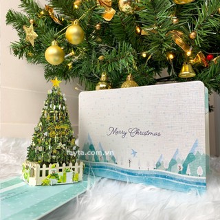 Thiệp 3D Cây Thông Giáng Sinh Trang Trí Quà Tặng Noel [12x17x14cm]