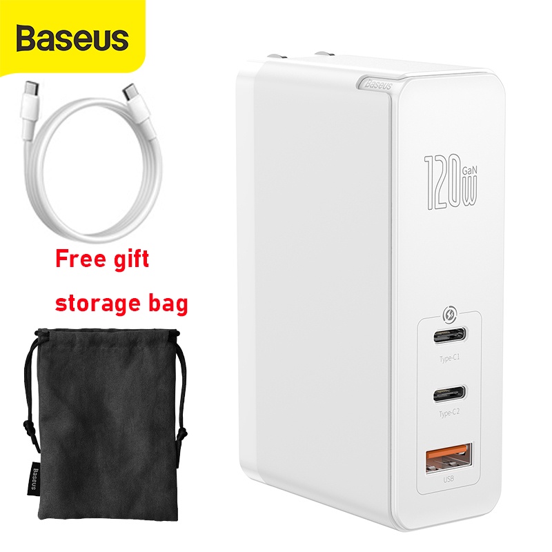 Củ Sạc Nhanh Baseus 120W Cổng USB QC4.0 3.0 PD3.0 Cho iPhone 13 Pro XS Xiaomi