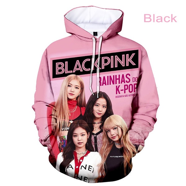 Áo Hoodie In Hình Nhóm Nhạc Blackpink 3D Thời Trang Thu Đông