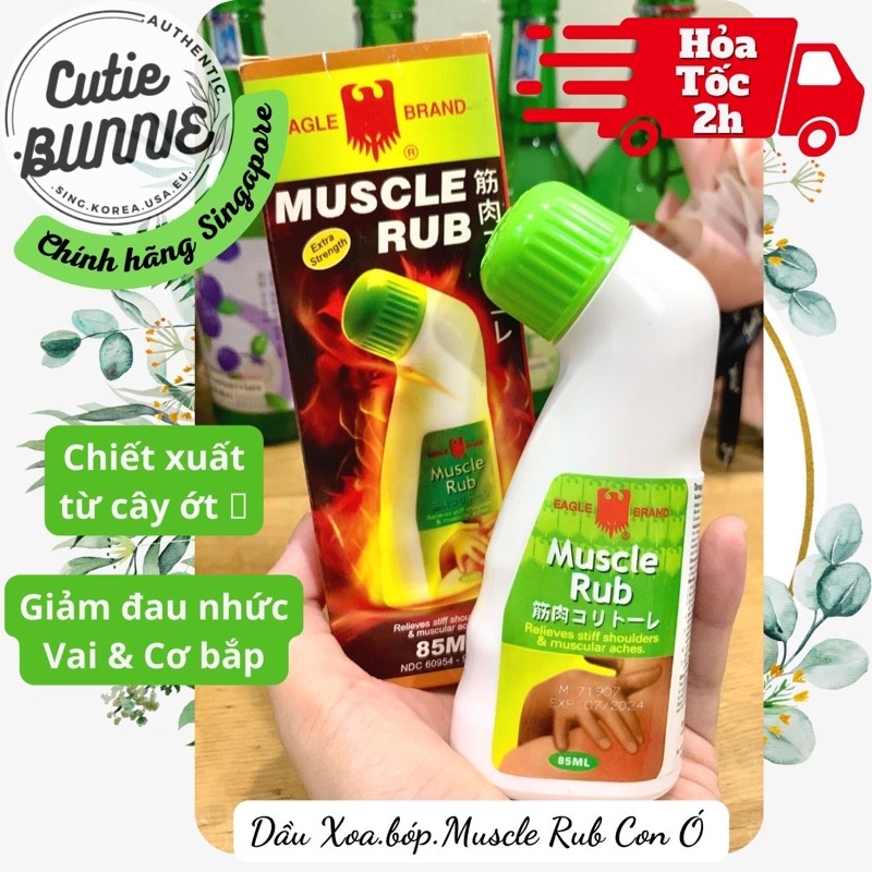 Dầu xoa bóp giảm đau hiệu Con Ó Muscle Rub 85ml date 2024 2026 / Eagle Brand / Dầu gió Dầu lăn