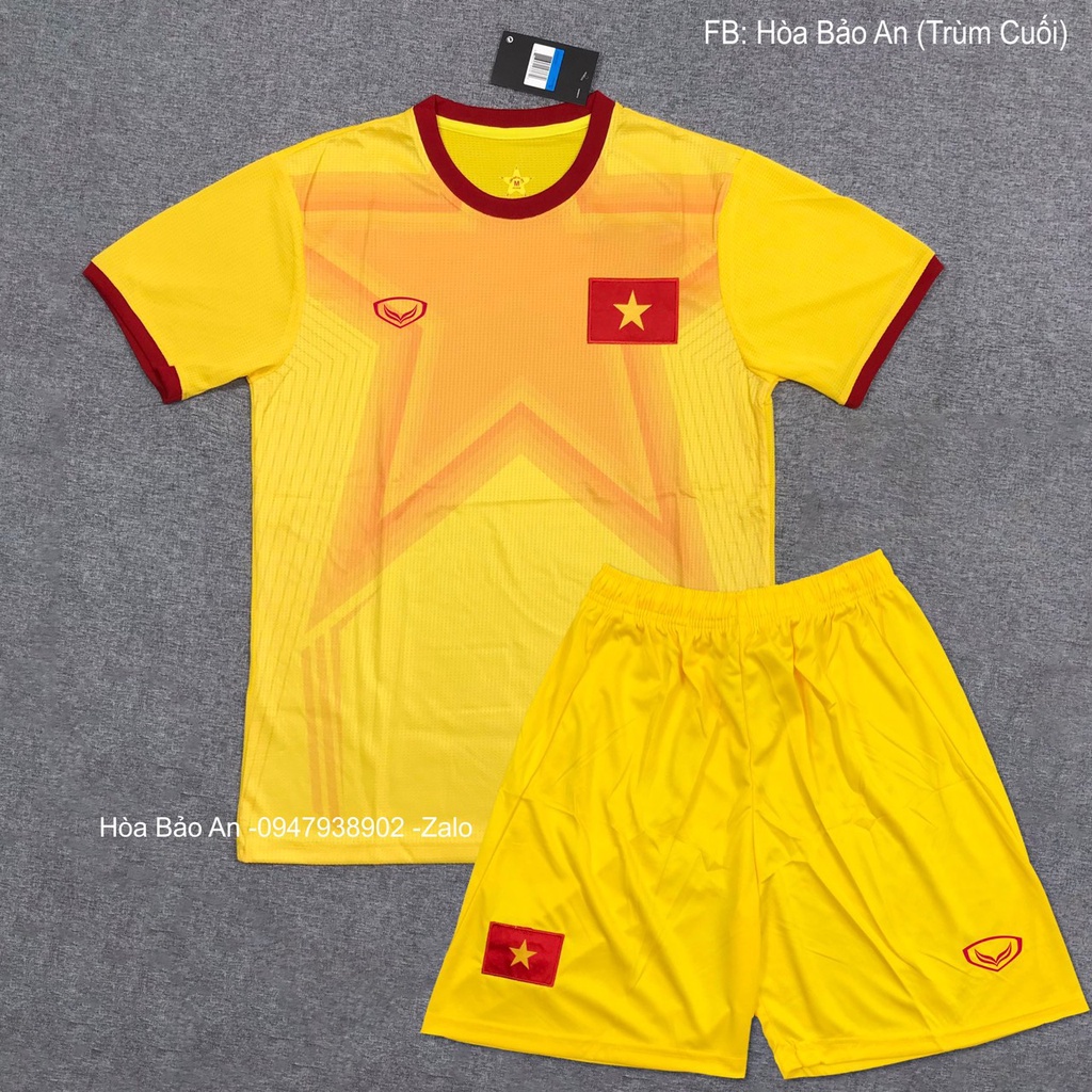 [Ảnh Thật+Video]_Bộ quần Áo Tuyển Vietnam/ Tuyển Việt Nam Màu vàng Vải Thái Cao Cấp mới VIETNAM 2021
