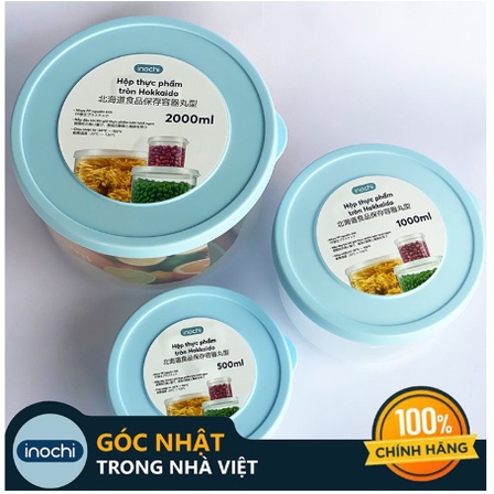 Hộp Bảo Quản Thực Phẩm Hokkaido Tròn - Nhựa Cao Cấp Trong Suốt Bền Kín Chịu Nhiệt Cao Tiêu Chuẩn Nhật Bản