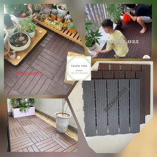 FEE SHIP PLUS Sàn Nhựa ban công 30x30x2cm - Miếng Nhựa Ghép Lót Sàn Ban Công, Chống Trơn Sàn Nhà Tắm Hàng việt nam xuất