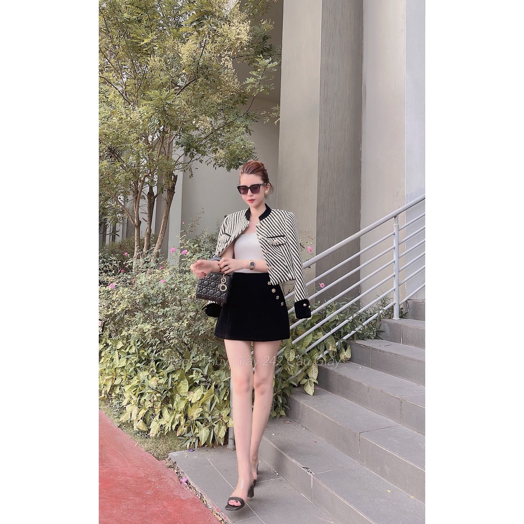 Áo Tweed vằn loại 1 cao cấp, thời trang công sở cao cấp