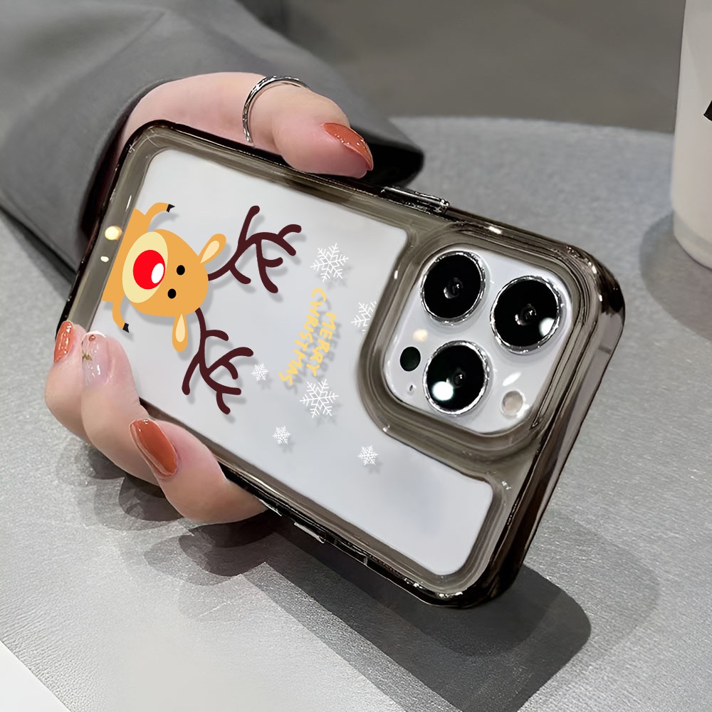 Ốp Điện Thoại Trong Suốt Họa Tiết Giáng Sinh Cho iphone 14 Pro Max 13 11 12 7Plus X XR XS Max 8 7