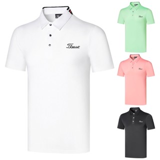 【Titleist Quần áo golf nam ngắn tay áo t-shirt có độ đàn hồi cao ngoài trời thể thao hàng đầu GOLF