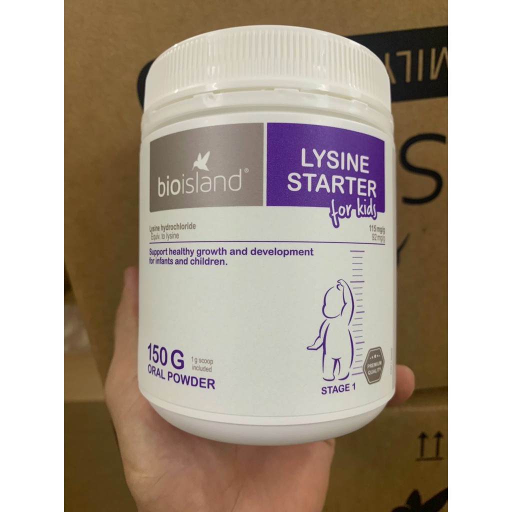 Bioisland Lysine cho bé - Bổ sung Lysine tăng chiều cao - Lysine Bột Starter For Kids - Lysine Viên Step Up For Youth